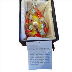 Hand-blown Colorful Water Droplet Glass Keepsake Ornament